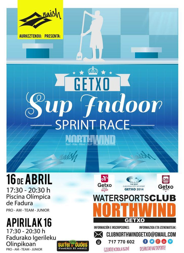 Llega el “Sup Indoor Sprint Race” a la piscina olímpica de Fadura en Getxo